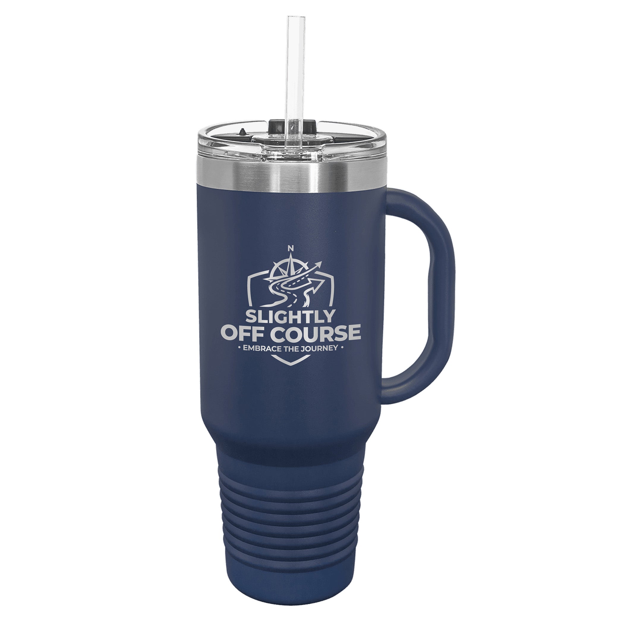 Slightly Off Course - 40 oz. Travel Mug with Snap Lid & Straw