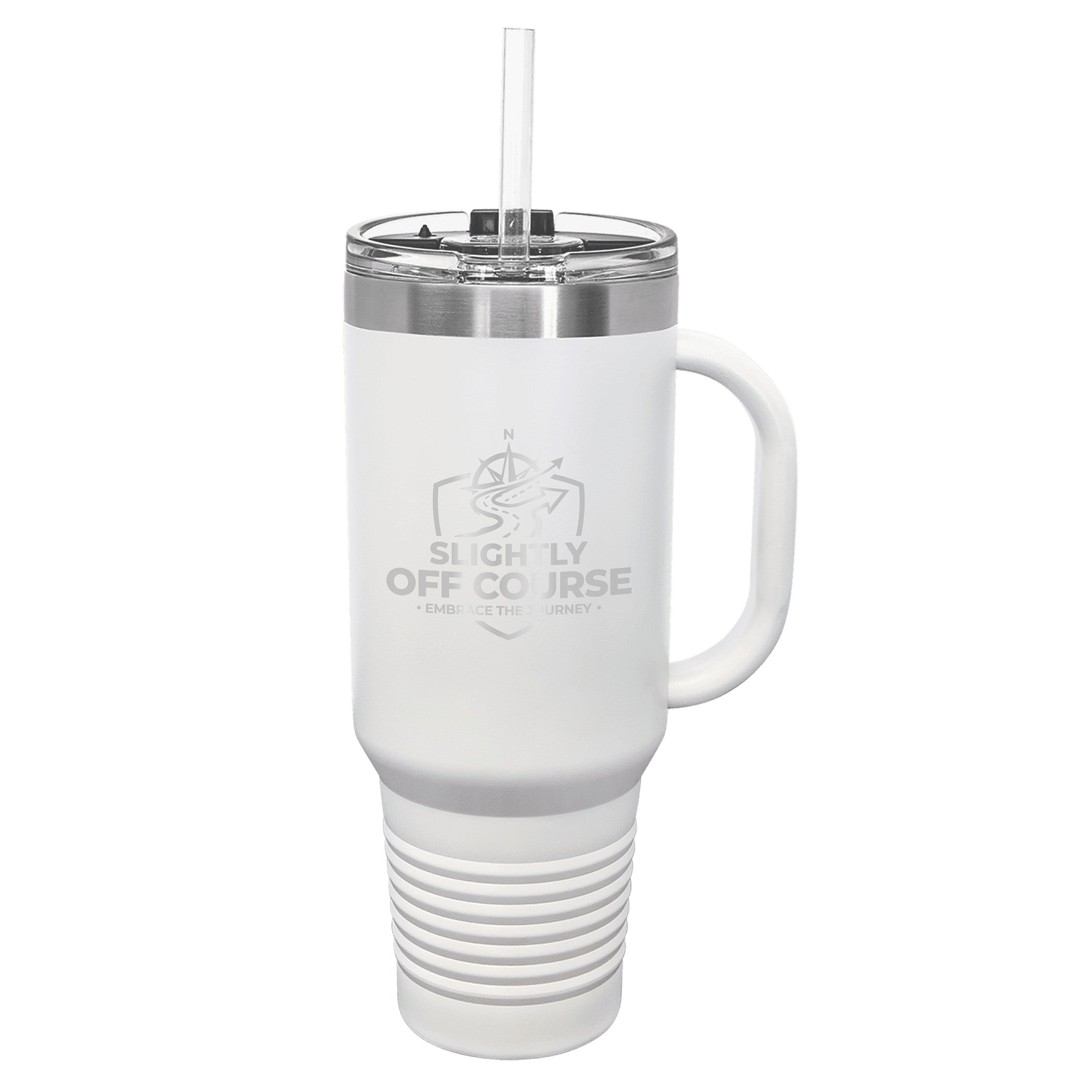 Slightly Off Course - 40 oz. Travel Mug with Snap Lid & Straw